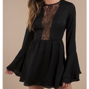 TOBI black laced mini dress size small
